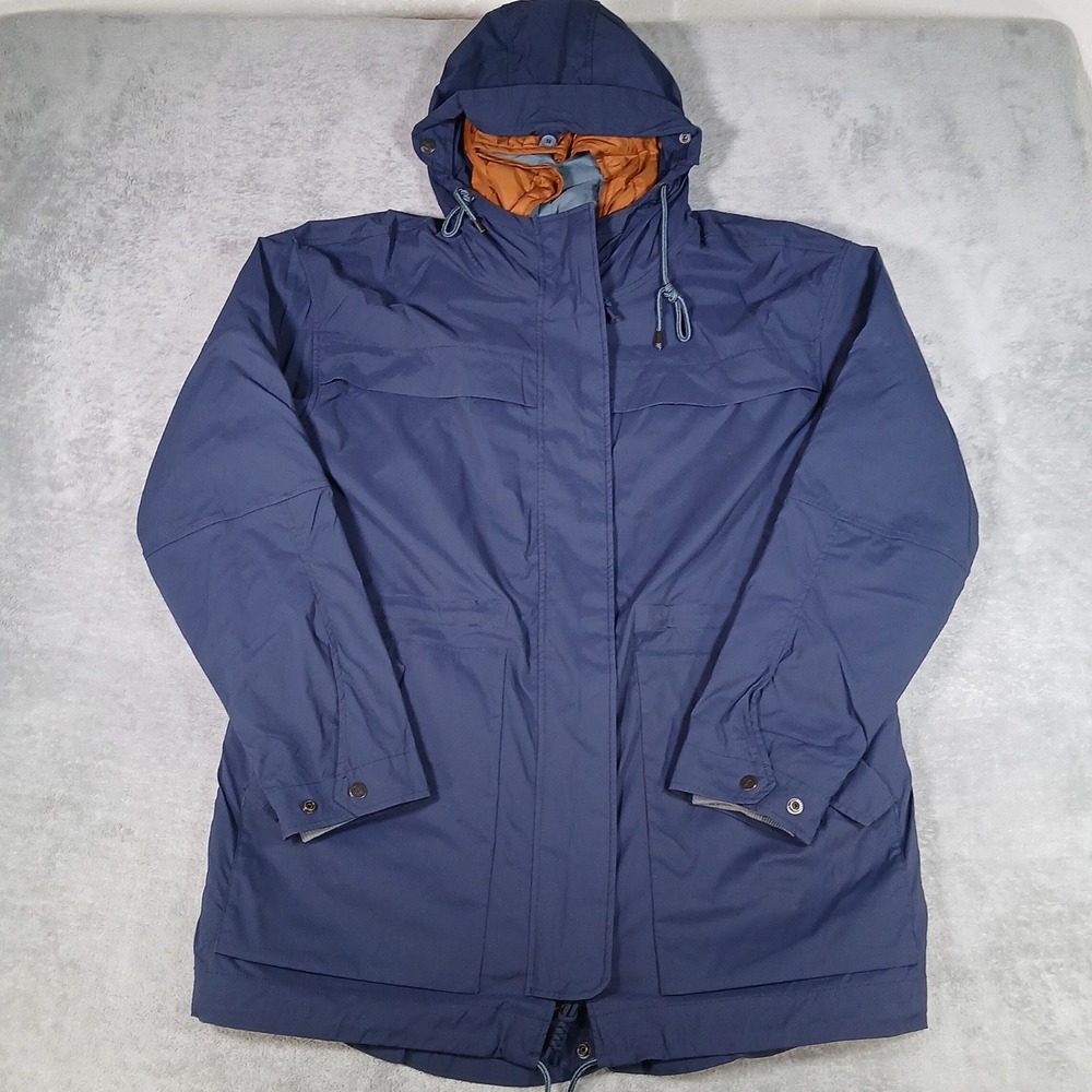 REI Co-op Parka Jacket 2 in 1 Mens XL Blue Insulated Lined Hooded Full Zip Snap